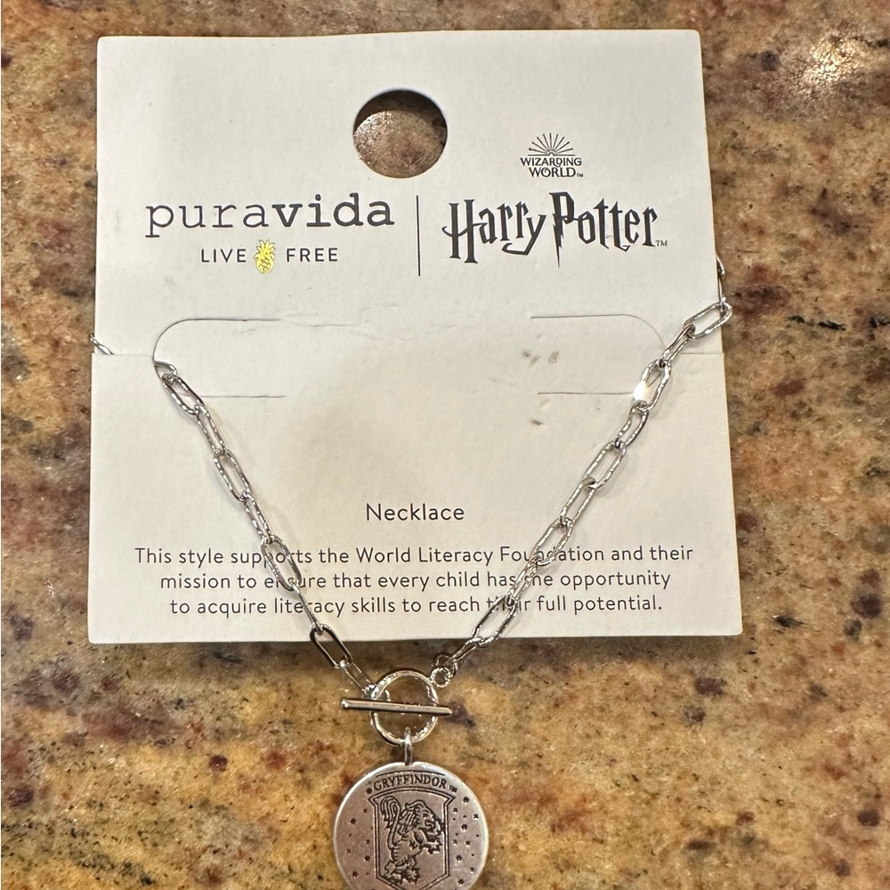 Pura Vida Silver Gryffindor Necklace